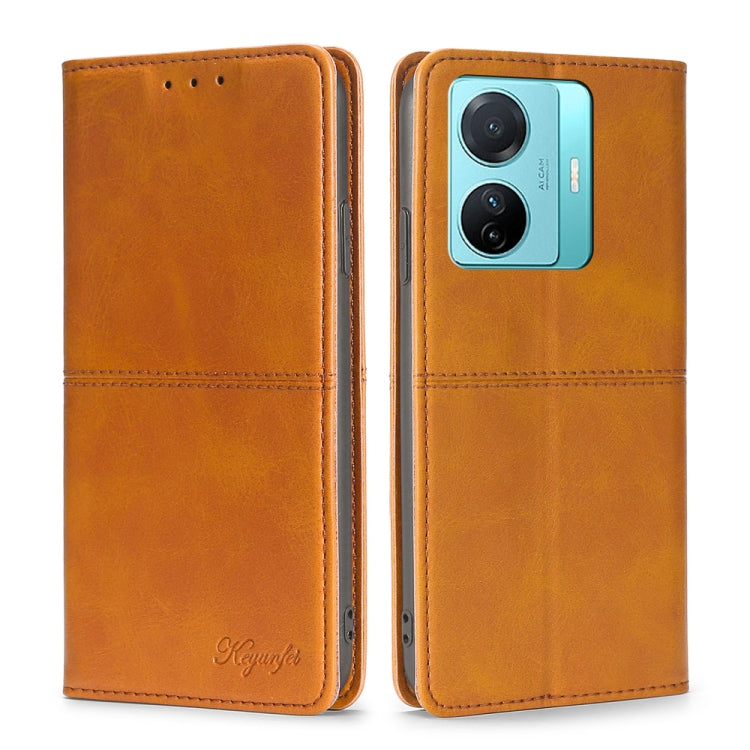 Custodia per telefono in pelle a vibrazione orizzontale magnetica con trama di mucca, For vivo S12 Pro 5G/V23 Pro, For vivo S15 5G, For vivo S15e 5G/T1 Snapdragon 778G, For vivo X80 Pro