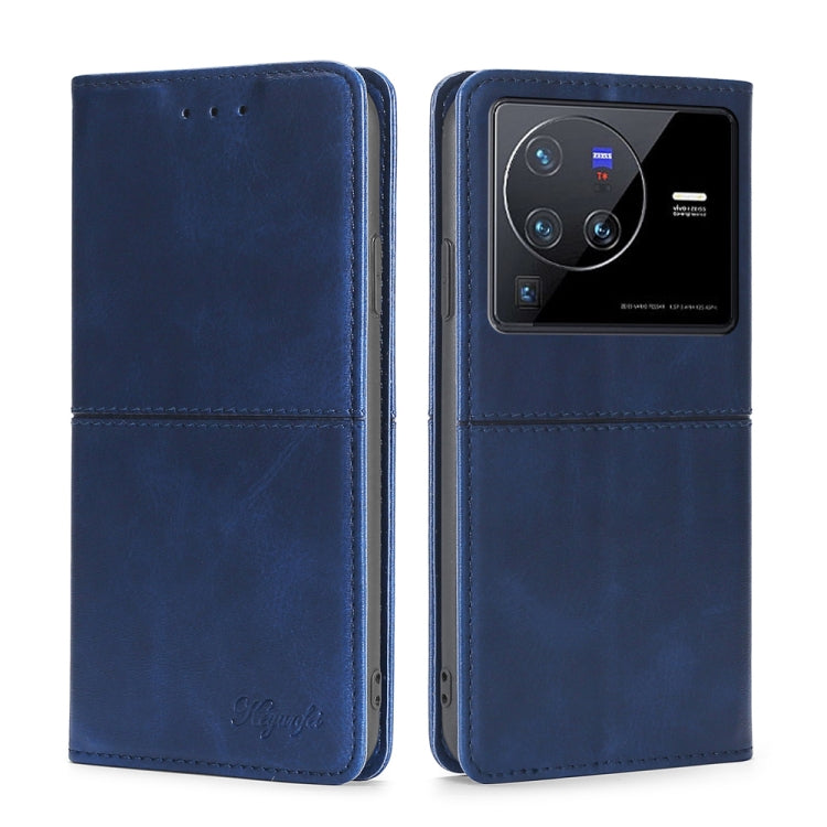 Custodia per telefono in pelle a vibrazione orizzontale magnetica con trama di mucca, For vivo S12 Pro 5G/V23 Pro, For vivo S15 5G, For vivo S15e 5G/T1 Snapdragon 778G, For vivo X80 Pro
