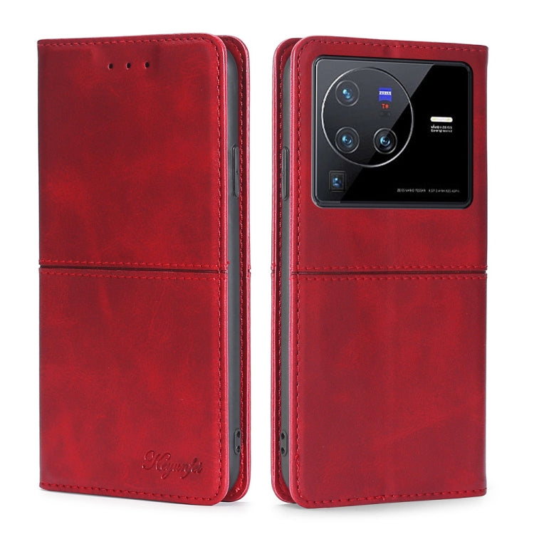 Custodia per telefono in pelle a vibrazione orizzontale magnetica con trama di mucca, For vivo S12 Pro 5G/V23 Pro, For vivo S15 5G, For vivo S15e 5G/T1 Snapdragon 778G, For vivo X80 Pro