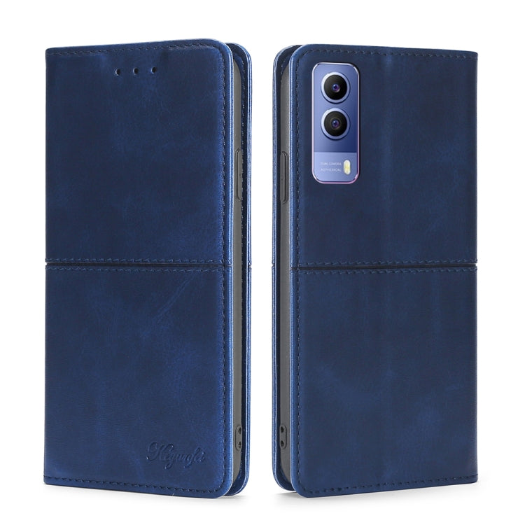 Custodia per telefono in pelle a vibrazione orizzontale magnetica con trama di mucca, For vivo X80, For vivo Y53S 5G/iQOO Z5X/T1X, For vivo Y55S 5G, For vivo Y76S/Y74S