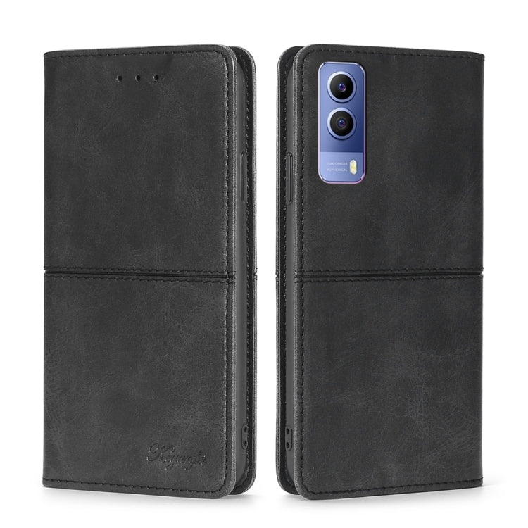 Custodia per telefono in pelle a vibrazione orizzontale magnetica con trama di mucca, For vivo X80, For vivo Y53S 5G/iQOO Z5X/T1X, For vivo Y55S 5G, For vivo Y76S/Y74S