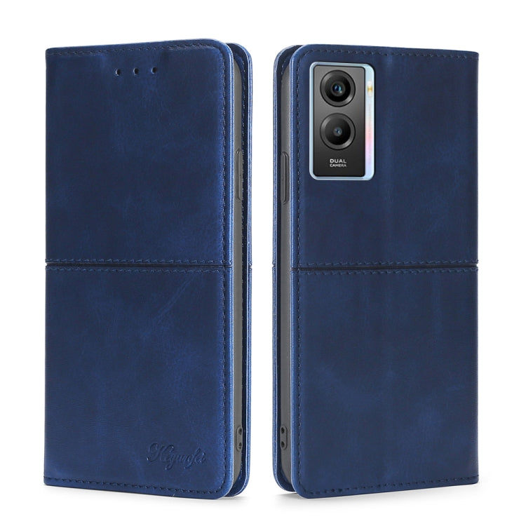 Custodia per telefono in pelle a vibrazione orizzontale magnetica con trama di mucca, For vivo X80, For vivo Y53S 5G/iQOO Z5X/T1X, For vivo Y55S 5G, For vivo Y76S/Y74S
