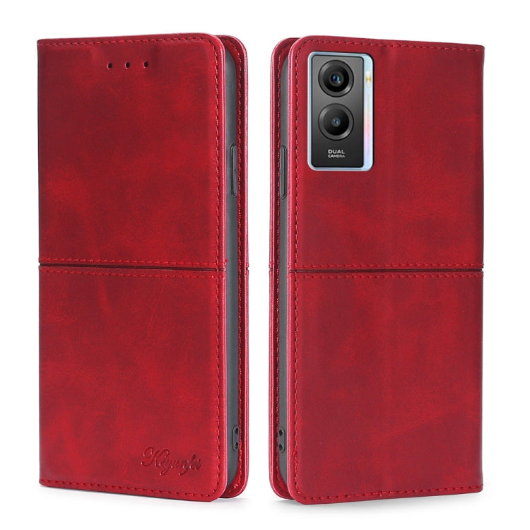 Custodia per telefono in pelle a vibrazione orizzontale magnetica con trama di mucca, For vivo X80, For vivo Y53S 5G/iQOO Z5X/T1X, For vivo Y55S 5G, For vivo Y76S/Y74S