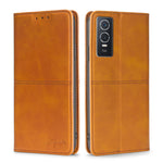 Custodia per telefono in pelle a vibrazione orizzontale magnetica con trama di mucca, For vivo X80, For vivo Y53S 5G/iQOO Z5X/T1X, For vivo Y55S 5G, For vivo Y76S/Y74S