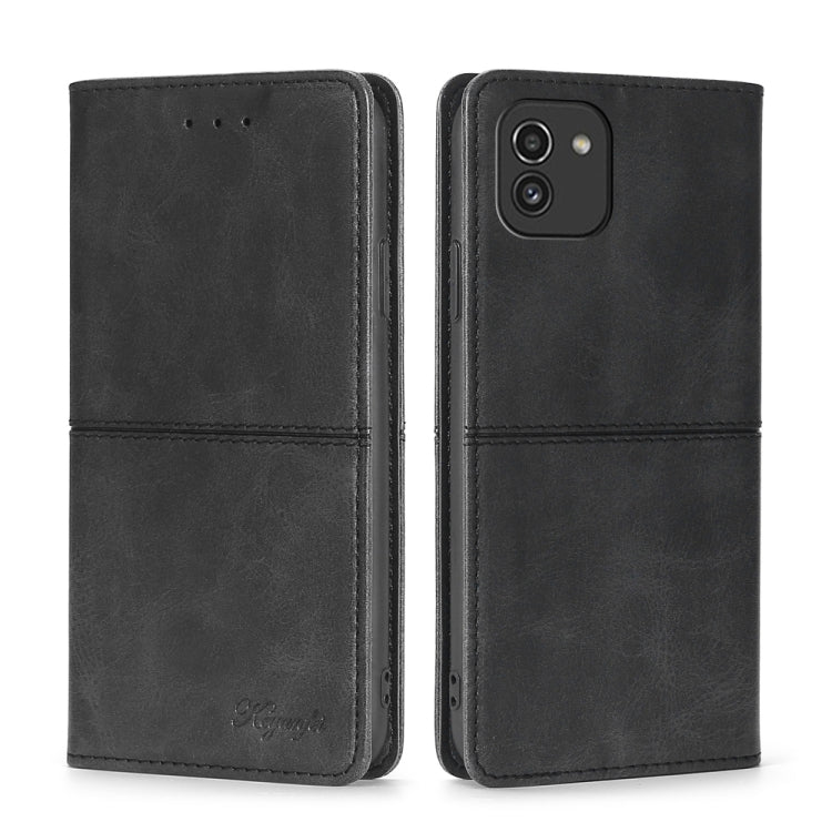 Custodia per telefono in pelle a vibrazione orizzontale magnetica con trama di mucca, For Samsung Galaxy A03 EU Edition 166mm, For Samsung Galaxy A23 5G, For Samsung Galaxy M33 5G, For Samsung Galaxy M53 5G