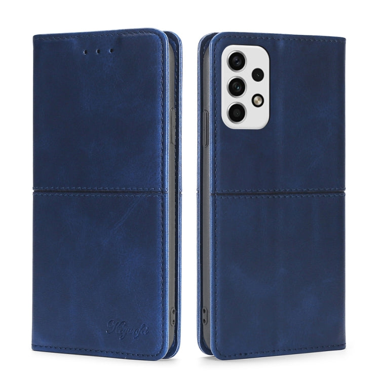 Custodia per telefono in pelle a vibrazione orizzontale magnetica con trama di mucca, For Samsung Galaxy A03 EU Edition 166mm, For Samsung Galaxy A23 5G, For Samsung Galaxy M33 5G, For Samsung Galaxy M53 5G