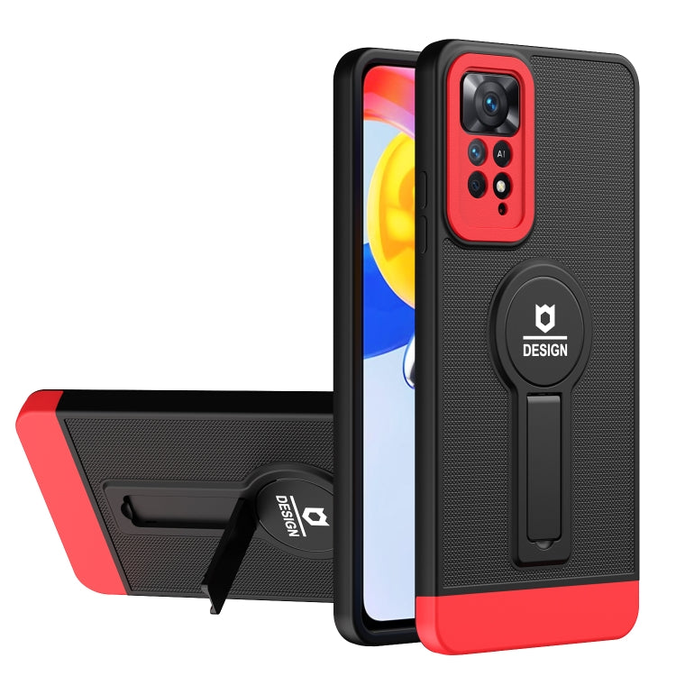 Custodia per telefono in TPU + PC con supporto per coda piccola, For Xiaomi Poco X3 / X3 Pro, For Xiaomi Redmi Note 10 4G / Note 10S, For Xiaomi Redmi Note 10 Pro 4G, For Xiaomi Redmi Note 11 4G 2022 / Note 11S, For Xiaomi Redmi Note 11 Pro 2022 4G / 5G