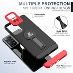 Custodia per telefono in TPU + PC con supporto per coda piccola, For Xiaomi Poco X3 / X3 Pro, For Xiaomi Redmi Note 10 4G / Note 10S, For Xiaomi Redmi Note 10 Pro 4G, For Xiaomi Redmi Note 11 4G 2022 / Note 11S, For Xiaomi Redmi Note 11 Pro 2022 4G / 5G