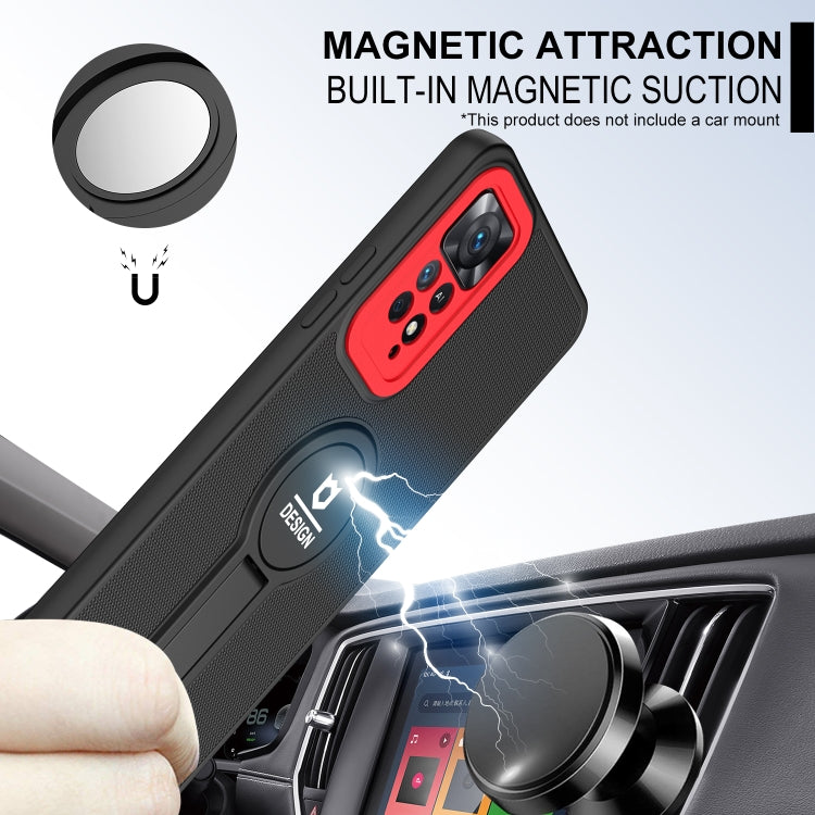 Custodia per telefono in TPU + PC con supporto per coda piccola, For Xiaomi Poco X3 / X3 Pro, For Xiaomi Redmi Note 10 4G / Note 10S, For Xiaomi Redmi Note 10 Pro 4G, For Xiaomi Redmi Note 11 4G 2022 / Note 11S, For Xiaomi Redmi Note 11 Pro 2022 4G / 5G
