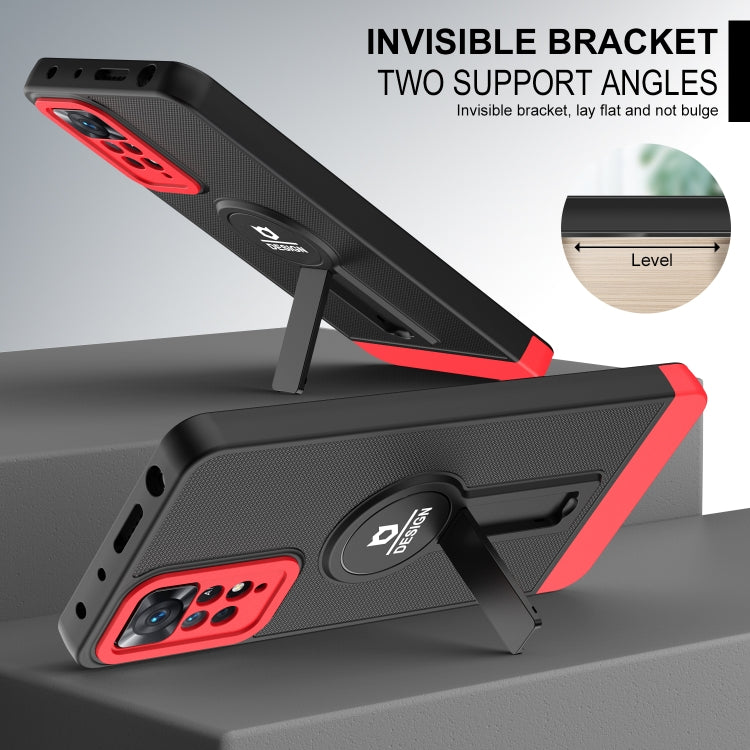 Custodia per telefono in TPU + PC con supporto per coda piccola, For Xiaomi Poco X3 / X3 Pro, For Xiaomi Redmi Note 10 4G / Note 10S, For Xiaomi Redmi Note 10 Pro 4G, For Xiaomi Redmi Note 11 4G 2022 / Note 11S, For Xiaomi Redmi Note 11 Pro 2022 4G / 5G
