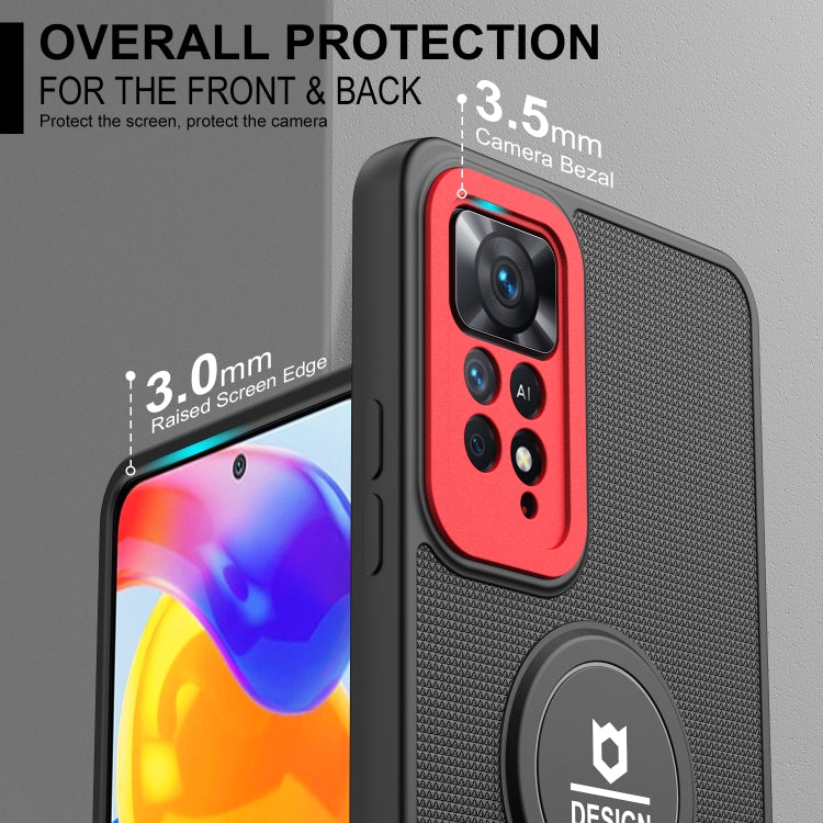 Custodia per telefono in TPU + PC con supporto per coda piccola, For Xiaomi Poco X3 / X3 Pro, For Xiaomi Redmi Note 10 4G / Note 10S, For Xiaomi Redmi Note 10 Pro 4G, For Xiaomi Redmi Note 11 4G 2022 / Note 11S, For Xiaomi Redmi Note 11 Pro 2022 4G / 5G