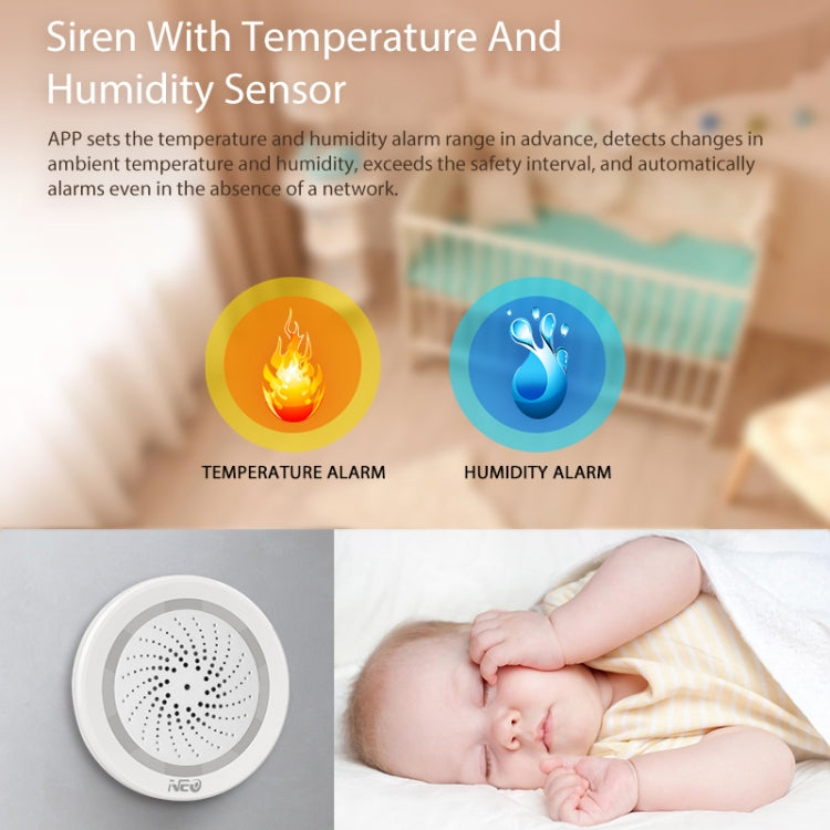 Sirena USB WiFi NEO NAS-AB02WT con sensore temperatura