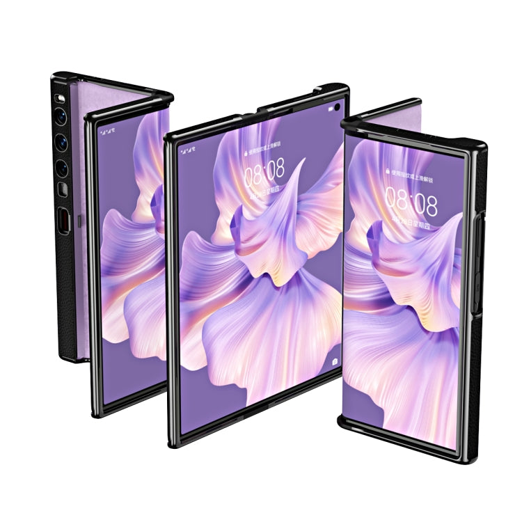 Custodia per telefono antiurto in pelle con cornice ultrasottile, For Huawei Mate Xs 2