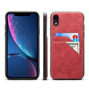 Slot per schede Custodia per telefono PU + TPU a copertura totale, For iPhone X / XS, For iPhone XR, For iPhone XS Max, For iPhone SE 2022 / SE 2020 / 8 / 7, For iPhone 8 Plus / 7 Plus