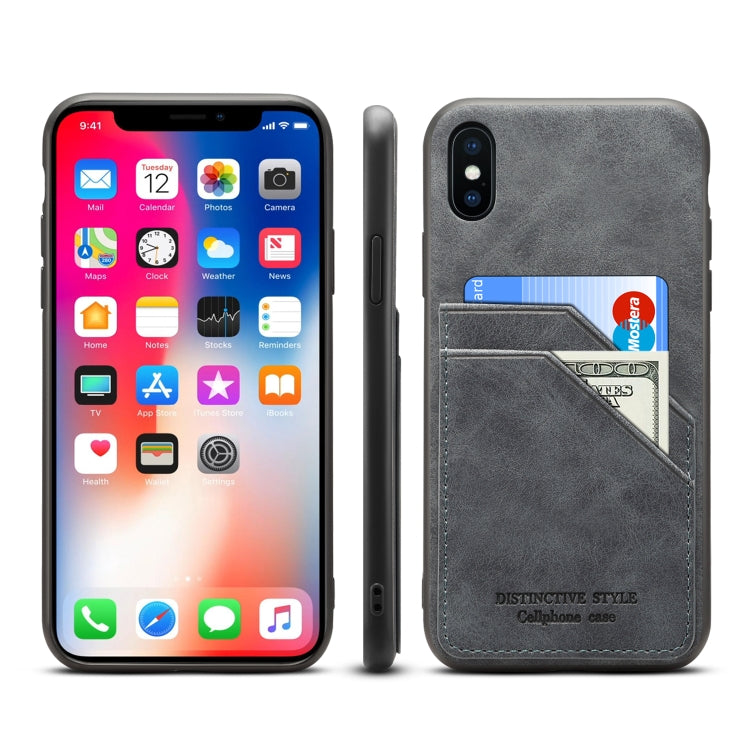 Custodia portafoglio PU+TPU con slot carte per iPhone 8 Plus