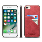 Custodia portafoglio PU+TPU con slot carte per iPhone 8 Plus