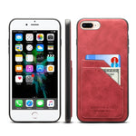 Custodia portafoglio PU+TPU con slot carte per iPhone 8 Plus