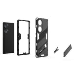 Punk Armor 2 in 1 PC + custodia antiurto in TPU con supporto invisibile, For Honor 70, For Honor 70 Pro