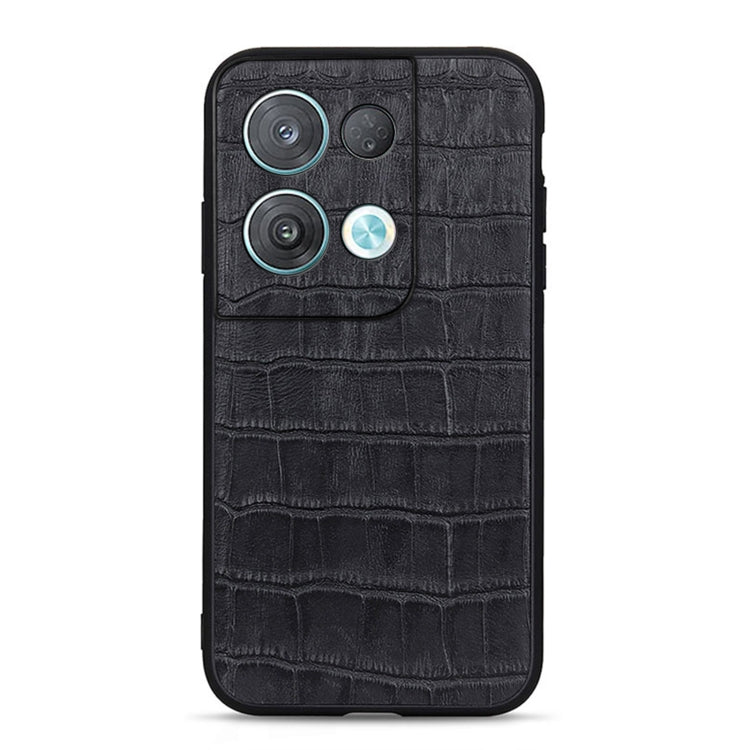 Custodia per telefono in vera pelle con trama di coccodrillo, For OPPO Reno8, For OPPO Reno8 Pro, For OPPO Reno8 Pro+