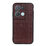 Custodia per telefono in vera pelle con trama di coccodrillo, For OPPO Reno8, For OPPO Reno8 Pro, For OPPO Reno8 Pro+