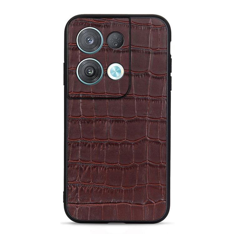 Custodia per telefono in vera pelle con trama di coccodrillo, For OPPO Reno8, For OPPO Reno8 Pro, For OPPO Reno8 Pro+