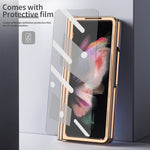 Custodia per cellulare con cerniera galvanica integrata Litchi Texture con slot per penna, For Samsung Galaxy Z Fold3