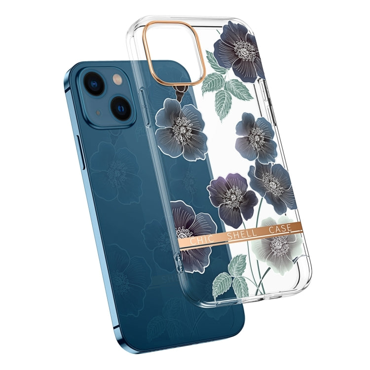 Custodia traslucida con fiore per iPhone 14 Plus