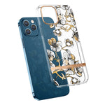 Custodia traslucida con fiore per iPhone 14 Plus