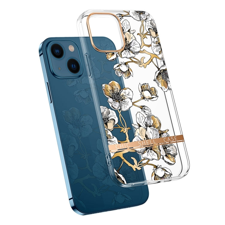 Custodia traslucida con fiore per iPhone 14 Plus