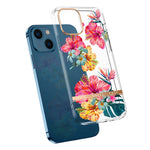 Custodia traslucida con fiore per iPhone 14 Plus