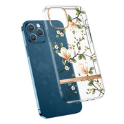 Custodia per telefono con fiore galvanico traslucido, For iPhone 14 Pro Max