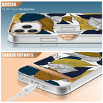 Custodia traslucida con fiore per iPhone 14 Pro Max