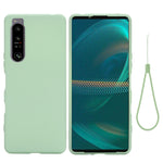 Custodia per telefono antiurto in silicone liquido di colore puro, For Sony Xperia 1 IV