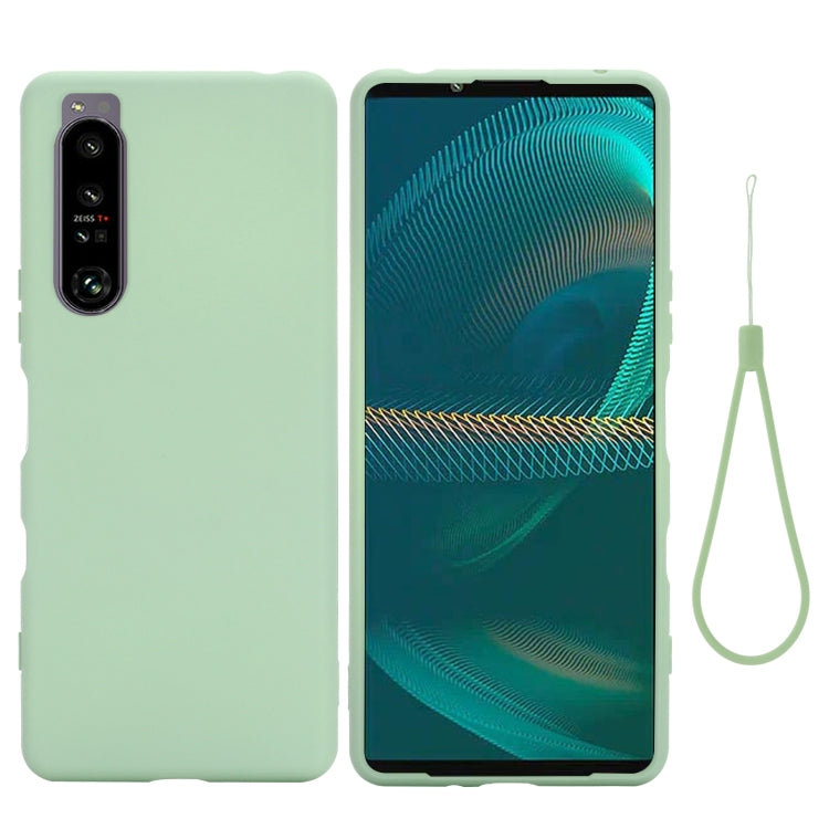 Custodia per telefono antiurto in silicone liquido di colore puro, For Sony Xperia 1 IV
