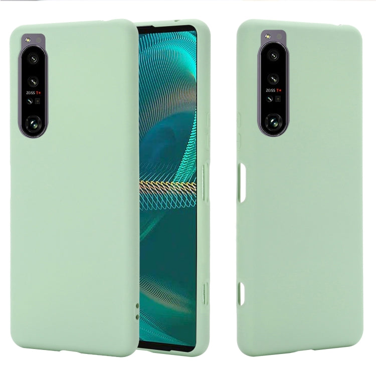 Custodia per telefono antiurto in silicone liquido di colore puro, For Sony Xperia 1 IV