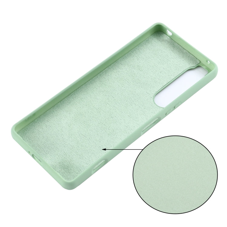 Custodia per telefono antiurto in silicone liquido di colore puro, For Sony Xperia 1 IV