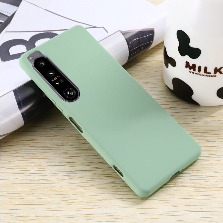 Custodia per telefono antiurto in silicone liquido di colore puro, For Sony Xperia 1 IV