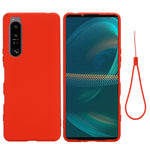Custodia per telefono antiurto in silicone liquido di colore puro, For Sony Xperia 1 IV