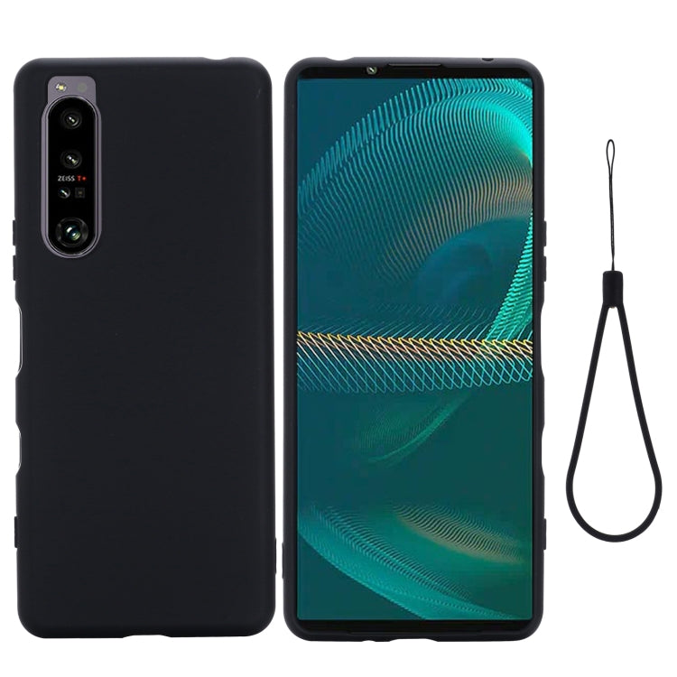 Custodia per telefono antiurto in silicone liquido di colore puro, For Sony Xperia 1 IV