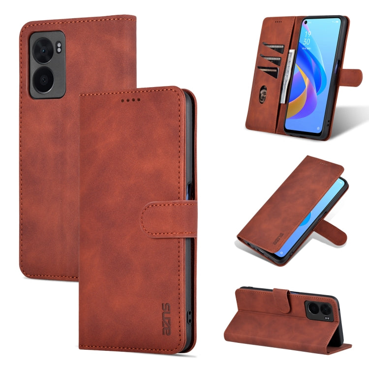 AZNS Skin Feel Calf Texture Flip Custodia in pelle per telefono, For OPPO A57 5G/Realme Q5i/Realme V23, For Huawei Maimang 11