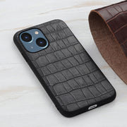 Custodia per telefono in vera pelle con trama di coccodrillo, For iPhone 14, For iPhone 14 Plus, For iPhone 14 Pro, For iPhone 14 Pro Max
