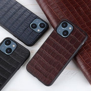 Custodia per telefono in vera pelle con trama di coccodrillo, For iPhone 14, For iPhone 14 Plus, For iPhone 14 Pro, For iPhone 14 Pro Max