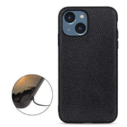 Custodia per telefono in vera pelle con texture Litchi, For iPhone 14, For iPhone 14 Plus, For iPhone 14 Pro, For iPhone 14 Pro Max