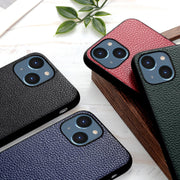 Custodia per telefono in vera pelle con texture Litchi, For iPhone 14, For iPhone 14 Plus, For iPhone 14 Pro, For iPhone 14 Pro Max