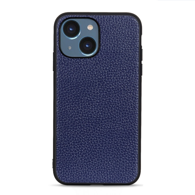 Custodia in vera pelle con texture Litchi per iPhone 14