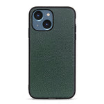 Custodia in vera pelle con texture Litchi per iPhone 14