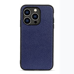 Custodia in vera pelle con texture Litchi per iPhone 14