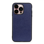 Custodia in vera pelle con texture Litchi per iPhone 14