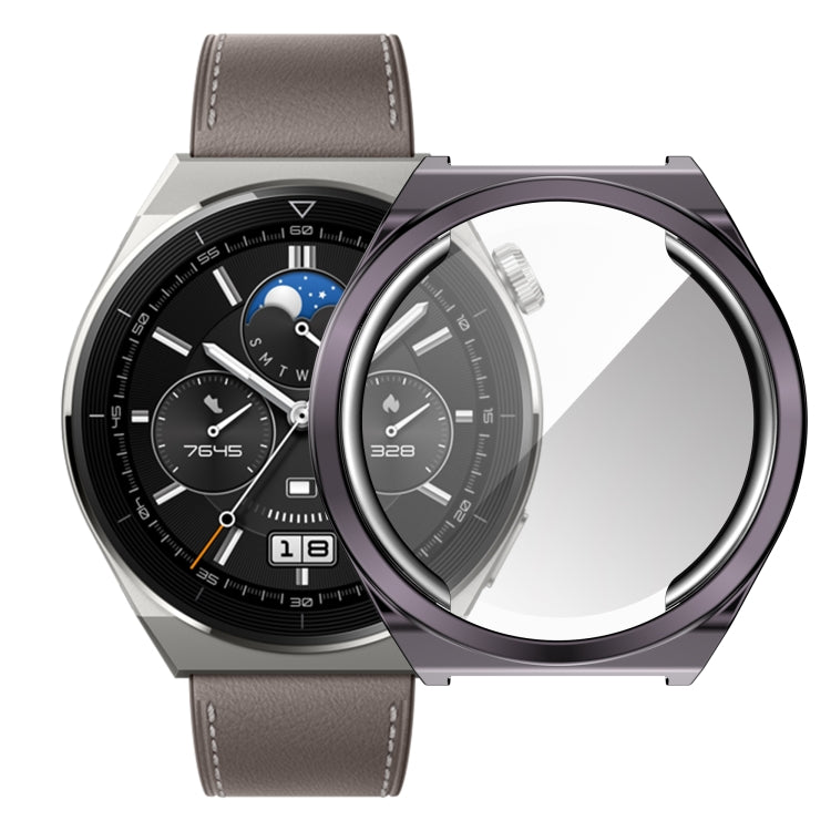 Custodia per orologio in TPU con copertura totale galvanica, For Huawei Watch GT3 Pro 43mm