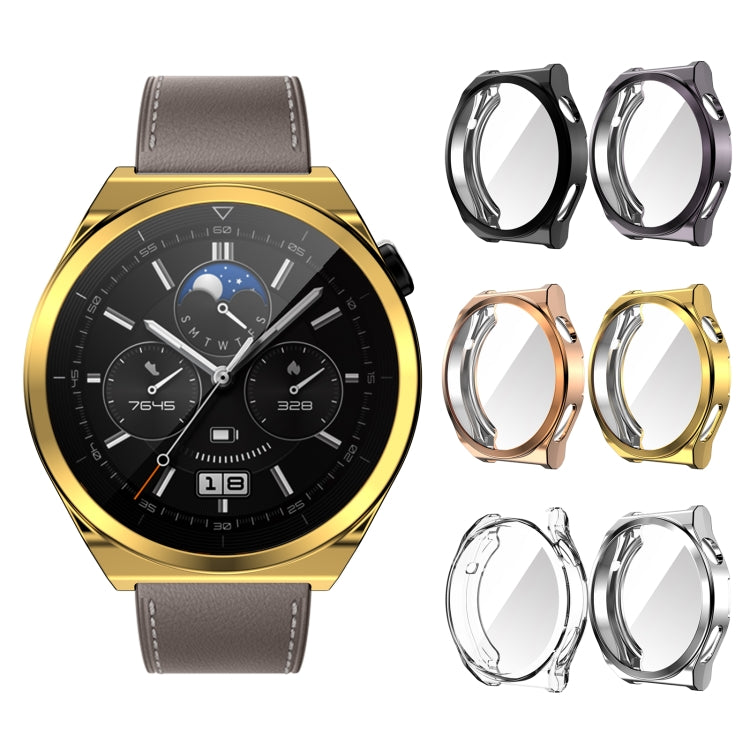 Custodia per orologio in TPU con copertura totale galvanica, For Huawei Watch GT3 Pro 43mm